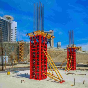 قالب بندی ستون هوپاد با رویه چوبی